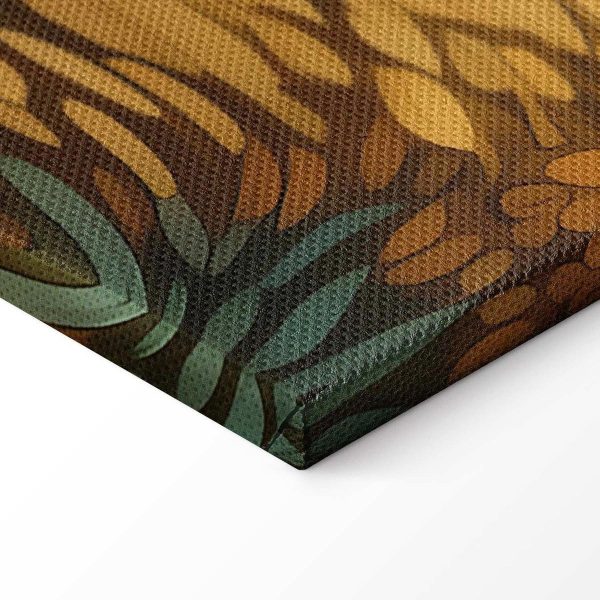 Tableau - Impressionistic fields - painted golden landscape with fields of grain