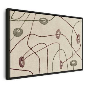 Tableau - Lines and shapes – bead labyrinth on a pale washed background