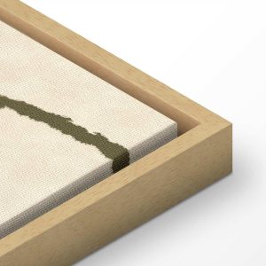 Tableau - Lines and shapes – bead labyrinth on a pale washed background