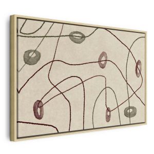 Tableau - Lines and shapes – bead labyrinth on a pale washed background