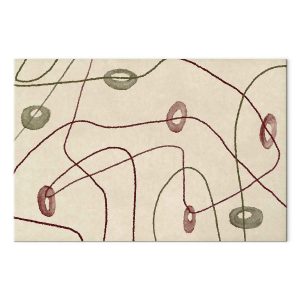 Tableau - Lines and shapes – bead labyrinth on a pale washed background