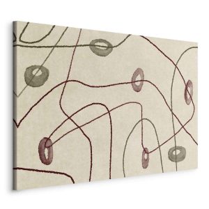 Tableau - Lines and shapes – bead labyrinth on a pale washed background