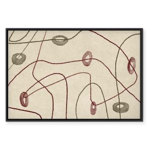 Tableau - Lines and shapes – bead labyrinth on a pale washed background