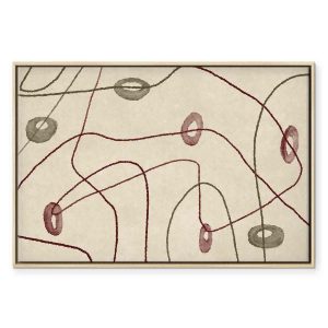 Tableau - Lines and shapes – bead labyrinth on a pale washed background