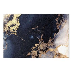 Tableau - Marble and navy blue – abstract textured pattern inspired by the starry sky