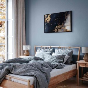 Tableau - Marble and navy blue – abstract textured pattern inspired by the starry sky