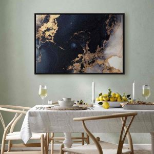 Tableau - Marble and navy blue – abstract textured pattern inspired by the starry sky