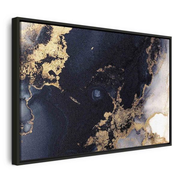Tableau - Marble and navy blue – abstract textured pattern inspired by the starry sky