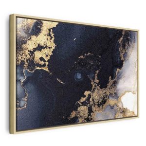 Tableau - Marble and navy blue – abstract textured pattern inspired by the starry sky