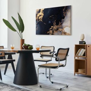 Tableau - Marble and navy blue – abstract textured pattern inspired by the starry sky