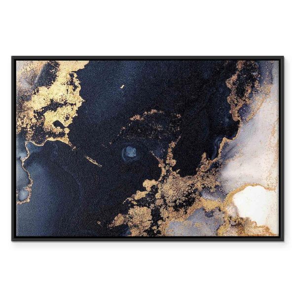 Tableau - Marble and navy blue – abstract textured pattern inspired by the starry sky
