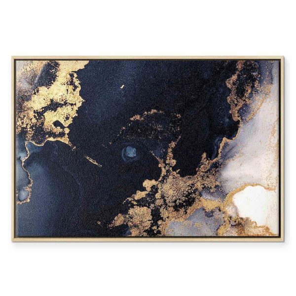 Tableau - Marble and navy blue – abstract textured pattern inspired by the starry sky