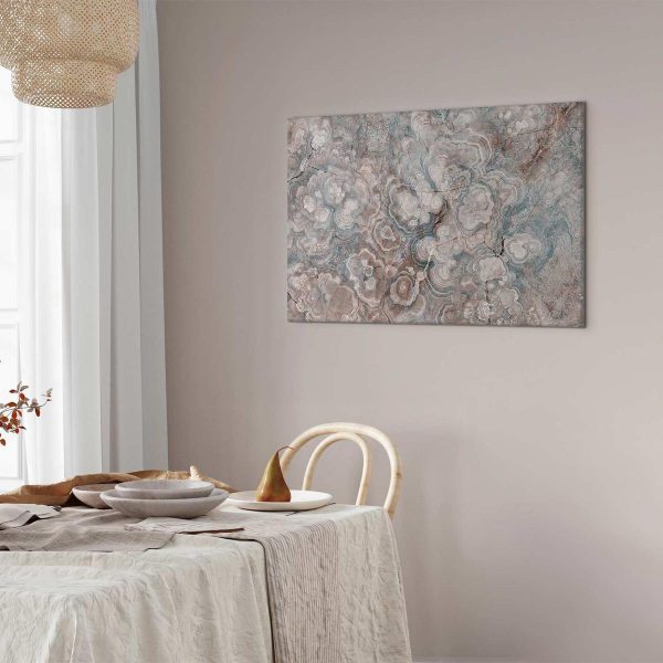 Tableau - Marble flowers – natural stone structure in pastel colours