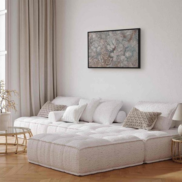 Tableau - Marble flowers – natural stone structure in pastel colours