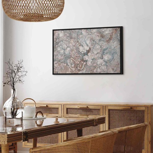 Tableau - Marble flowers – natural stone structure in pastel colours