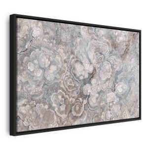 Tableau - Marble flowers – natural stone structure in pastel colours