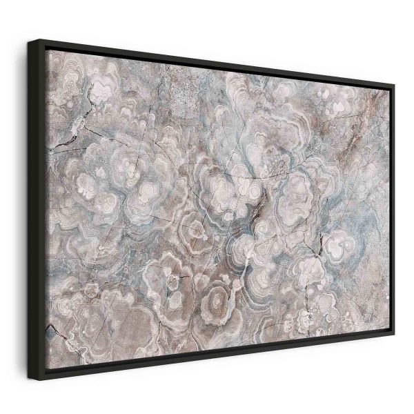 Tableau - Marble flowers – natural stone structure in pastel colours