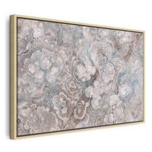 Tableau - Marble flowers – natural stone structure in pastel colours