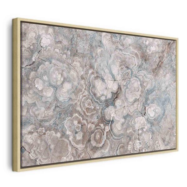 Tableau - Marble flowers – natural stone structure in pastel colours