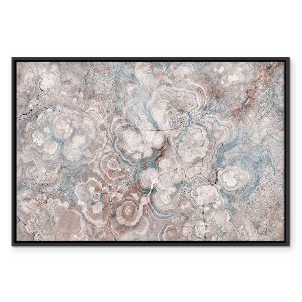 Tableau - Marble flowers – natural stone structure in pastel colours