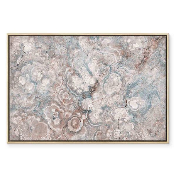 Tableau - Marble flowers – natural stone structure in pastel colours