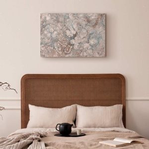 Tableau - Marble flowers – natural stone structure in pastel colours