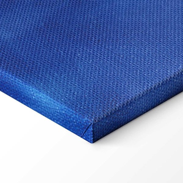 Tableau - Modern impressionism - night landscape of a lake with a floating boat