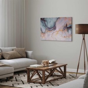 Tableau - Pastel stones - pink and blue structures on a marble base