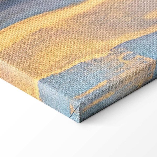 Tableau - Pink and blue marble - abstract watercolour with gold accents