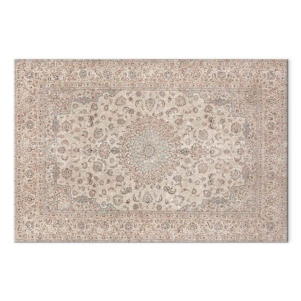 Tableau - Sand carpet - worn Persian carpet with rich decorative motifs