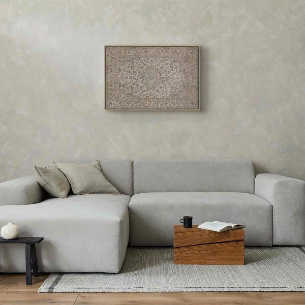 Tableau - Sand carpet - worn Persian carpet with rich decorative motifs