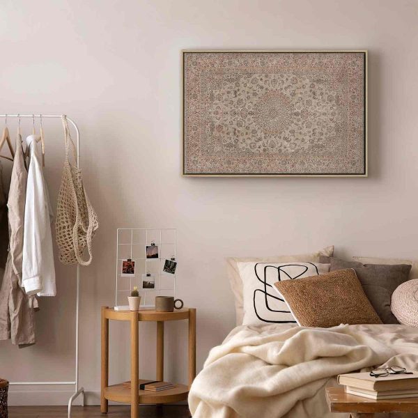 Tableau - Sand carpet - worn Persian carpet with rich decorative motifs