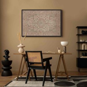 Tableau - Sand carpet - worn Persian carpet with rich decorative motifs