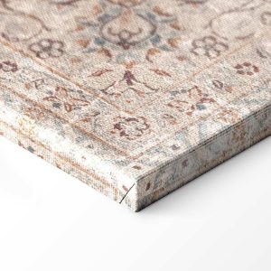 Tableau - Sand carpet - worn Persian carpet with rich decorative motifs