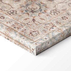 Tableau - Sand carpet - worn Persian carpet with rich decorative motifs