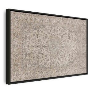 Tableau - Sand carpet - worn Persian carpet with rich decorative motifs