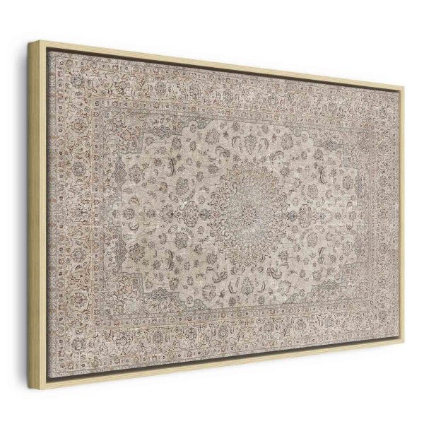 Tableau - Sand carpet - worn Persian carpet with rich decorative motifs