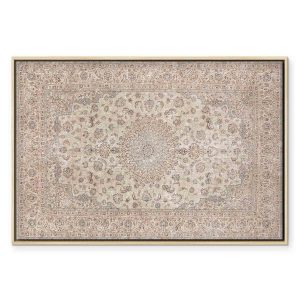 Tableau - Sand carpet - worn Persian carpet with rich decorative motifs