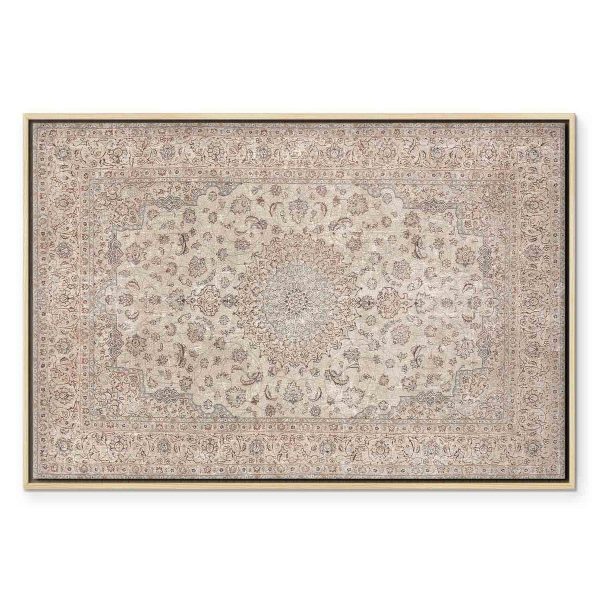 Tableau - Sand carpet - worn Persian carpet with rich decorative motifs