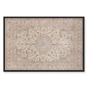 Tableau - Sand carpet - worn Persian carpet with rich decorative motifs