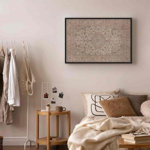 Tableau - Sand carpet - worn Persian carpet with rich decorative motifs