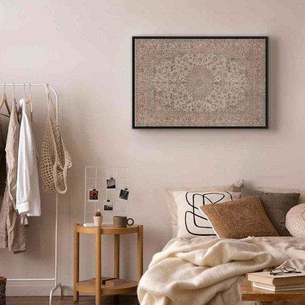 Tableau - Sand carpet - worn Persian carpet with rich decorative motifs