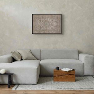 Tableau - Sand carpet - worn Persian carpet with rich decorative motifs