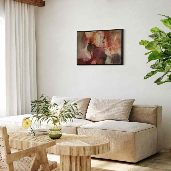 Tableau - Spring composition – transparencies and forms in watercolor style