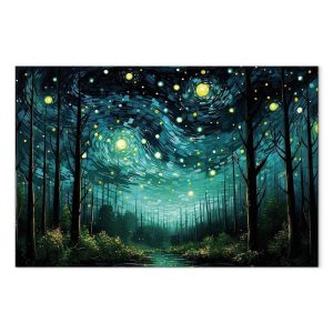 Tableau - Starry night - a contemporary version of Van Gogh's night sky