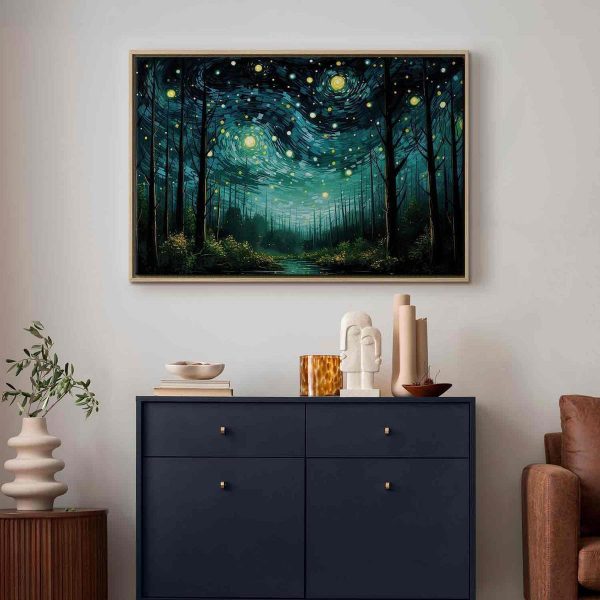 Tableau - Starry night - a contemporary version of Van Gogh's night sky