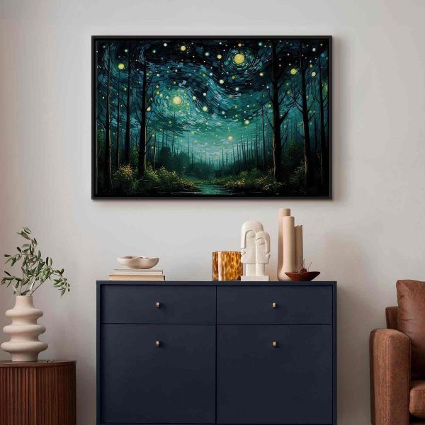 Tableau - Starry night - a contemporary version of Van Gogh's night sky