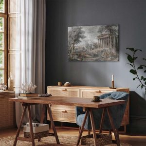 Tableau - Temple on a hill - Greek architecture in subdued colours