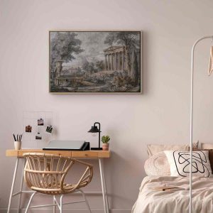 Tableau - Temple on a hill - Greek architecture in subdued colours