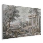 Tableau - Temple on a hill - Greek architecture in subdued colours